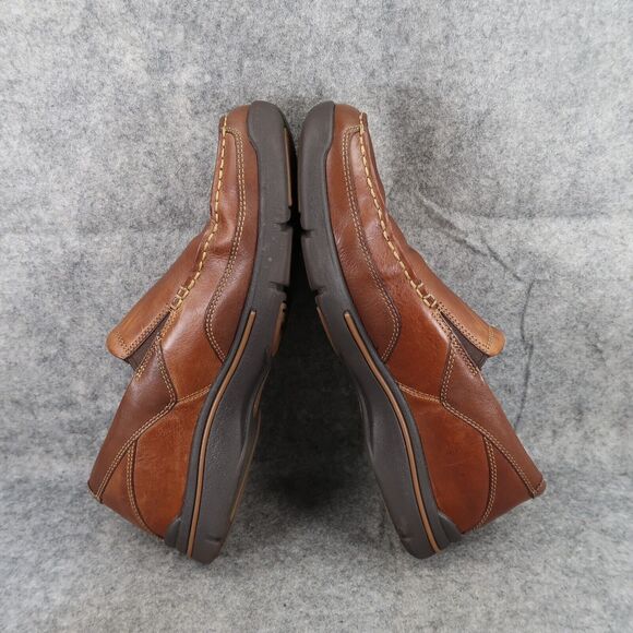 Rockport Shoes Mens 9 Slip On Loafer Casual Leather Comfort Moc Brown Work Walk - Picture 8 of 16